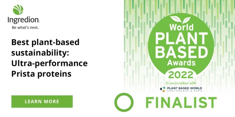 Ingredion wins 2022 World Plant-Based Award with Ultra Performance concentrates & flours
