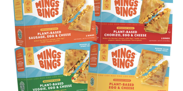 MingsBings™ and JUST Egg™ launch four new plant-based breakfast bing pockets