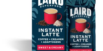 Sweet & Creamy Instant Latte combines Laird Superfood’s premium freeze-dried coffee blend