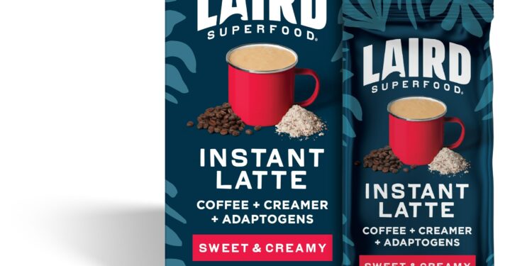 Sweet & Creamy Instant Latte combines Laird Superfood’s premium freeze-dried coffee blend