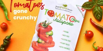 The new Highly Nutritious & Insanely Delicious™ Crunchy Tomato Chips from Just Pure Foods