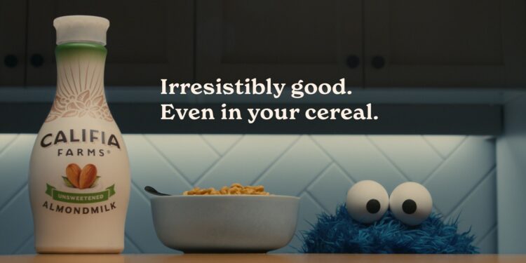 Califia Farms introduces new campaign featuring Sesame Street’s Cookie Monster and Almond Milk