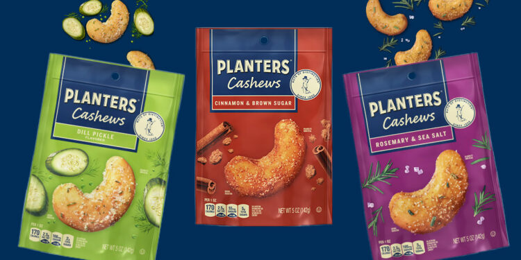 Planters® brand unveils 3 new flavor-forward varieties, expanding its innovative portfolio of cashew snacks