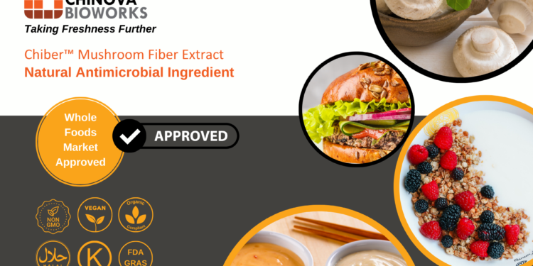Chinova Bioworks’ Mushroom Fiber, Chiber™, approved as clean-label shelf-life extender