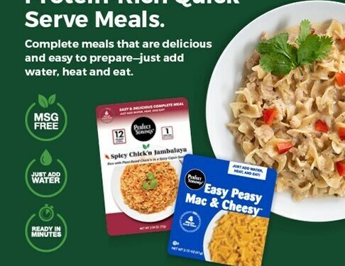 Protein-rich quick serve meals