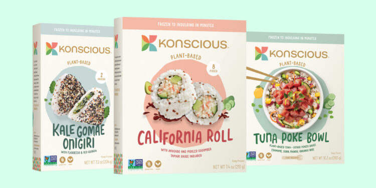 Konscious Foods expands world’s first frozen plant-based sushi and more into foodservice across North America