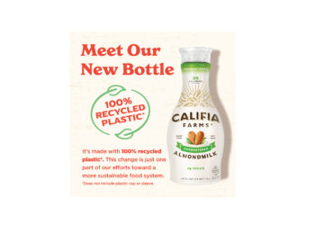 Califia Farms® converts all North American bottles to 100% recycled plastic*